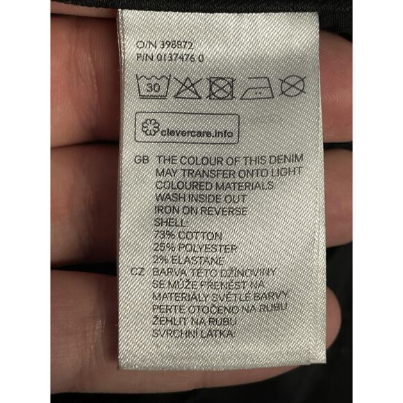 H&M Jeans Womens 31 Black Skinny Low Waist Ankle Zippers Stretch &Denim - Picture 11 of 11